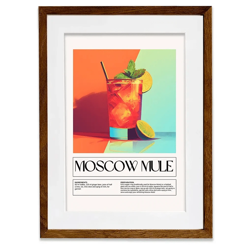 Moscow Mule Recipe Framed Art Print Moscow Mule Recipe Framed Art Print wall art product Art Print Shop