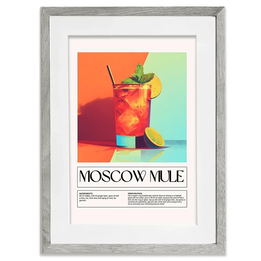 Moscow Mule Recipe Framed Art Print Moscow Mule Recipe Framed Art Print wall art product Art Print Shop