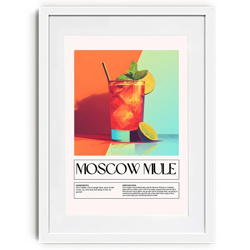 Moscow Mule Recipe Framed Art Print Moscow Mule Recipe Framed Art Print wall art product Art Print Shop