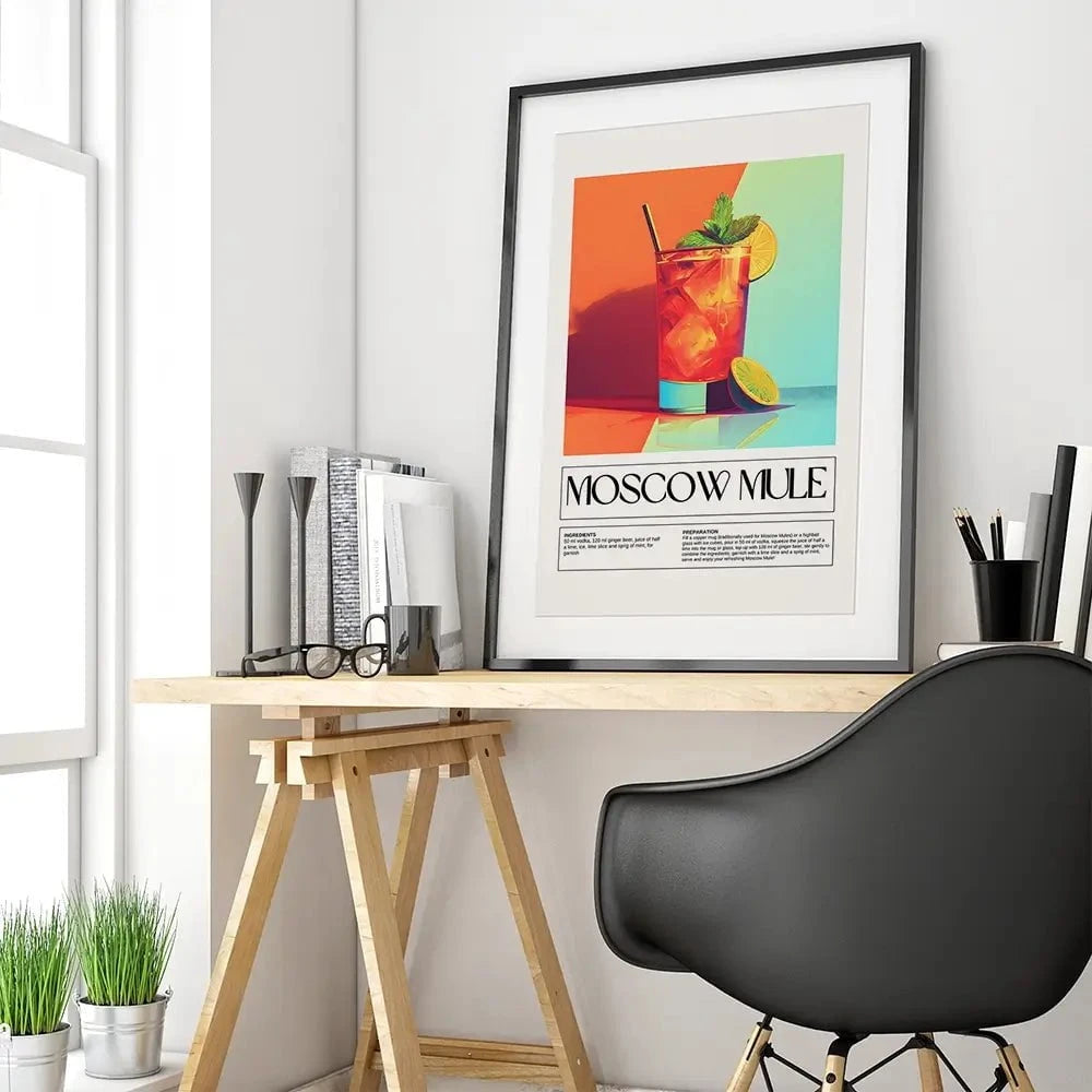 Moscow Mule Recipe Framed Art Print Moscow Mule Recipe Framed Art Print wall art product Art Print Shop