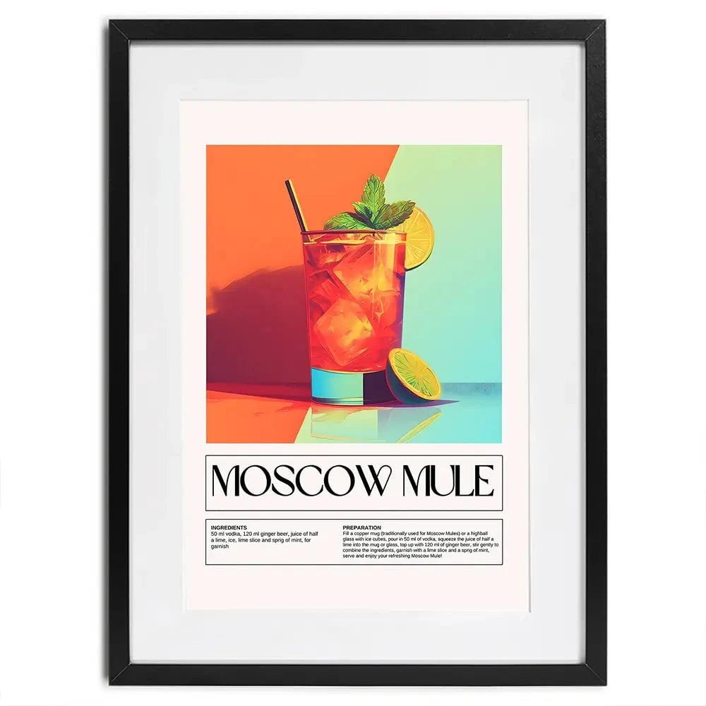 Moscow Mule Recipe Framed Art Print Moscow Mule Recipe Framed Art Print wall art product Art Print Shop