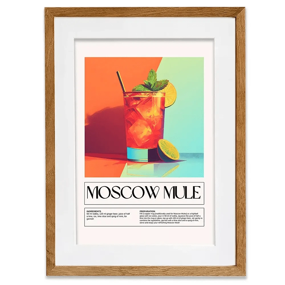 Moscow Mule Recipe Framed Art Print Moscow Mule Recipe Framed Art Print wall art product Art Print Shop