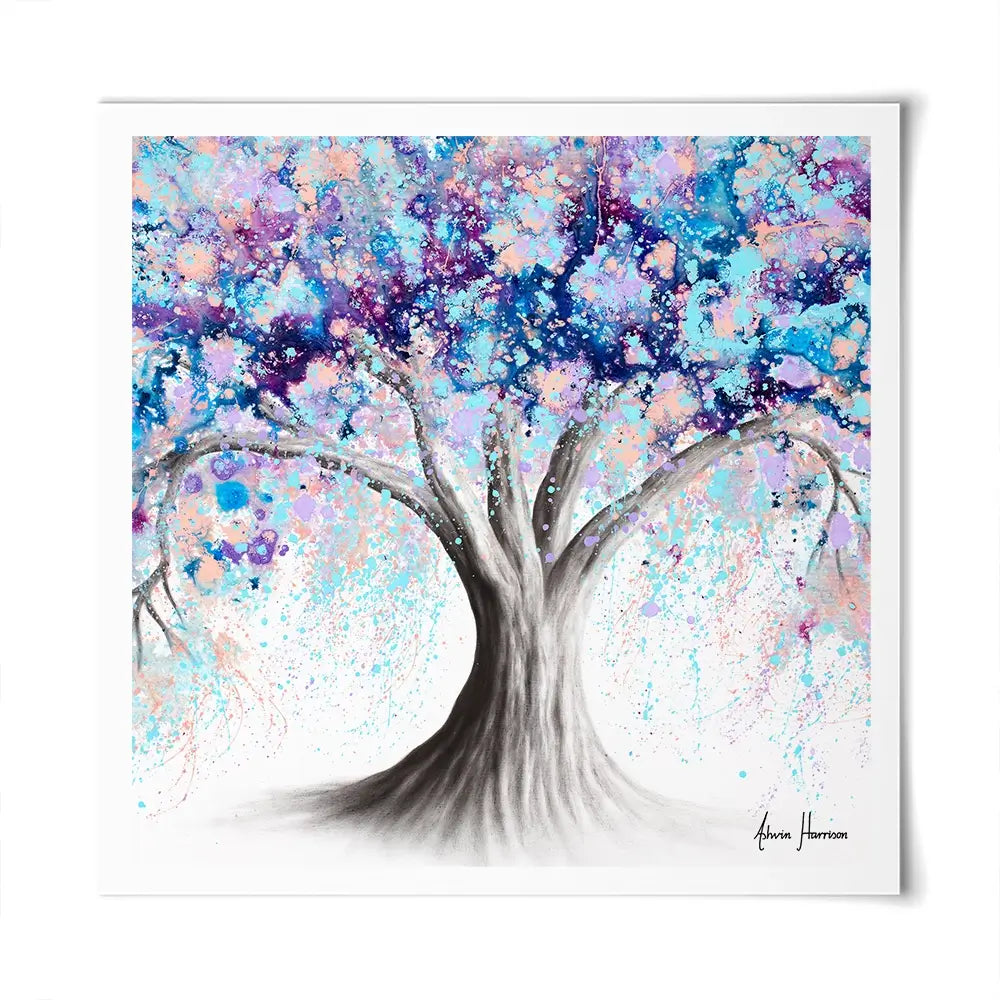 Motivational Soul Tree Square Art Print Motivational Soul Tree Square Art Print wall art product Ashvin Harrison