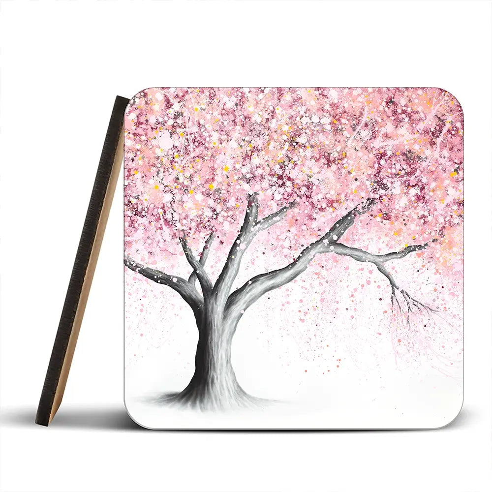 Mountain Blossom Tree Coaster Set Mountain Blossom Tree Coaster Set wall art product Ashvin Harrison (2016-2022 collection)