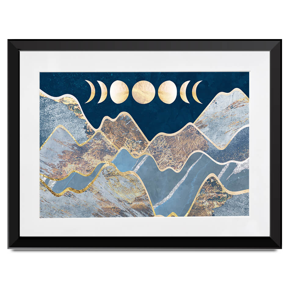 Mountain Moon Cycles Framed Art Print Mountain Moon Cycles Framed Art Print wall art product Sarah Manovski