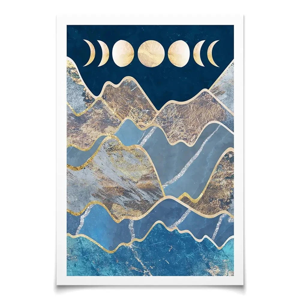 Mountain Moon Cycles Portrait Art Print Mountain Moon Cycles Portrait Art Print wall art product Sarah Manovski