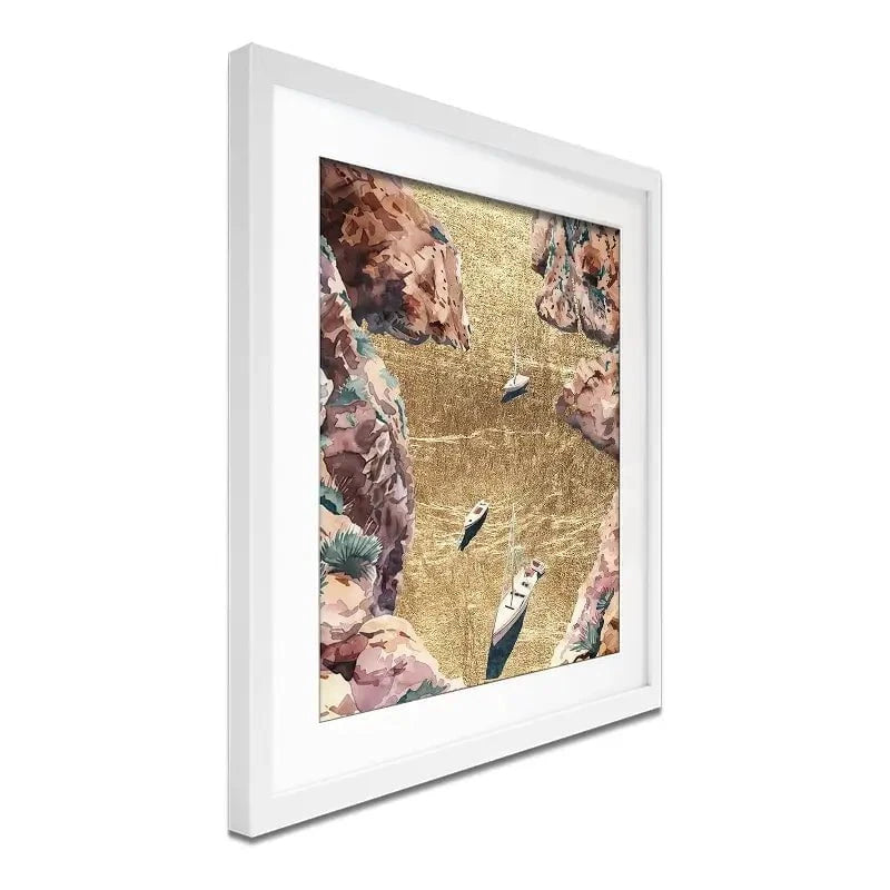 Mountain River Of Gold Framed Art Print Mountain River Of Gold Framed Art Print wall art product Svetlana Aleynikova