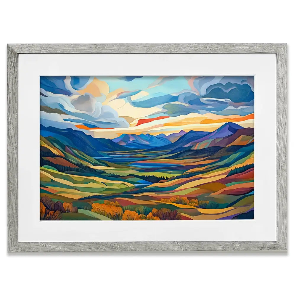 Mountain Valley Framed Art Print Mountain Valley Framed Art Print wall art product David Alexander Elder