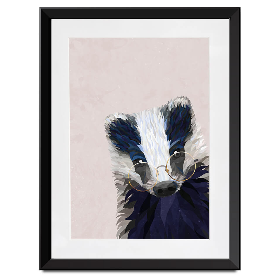 Mr Badger Framed Art Print Mr Badger Framed Art Print wall art product Sarah Manovski