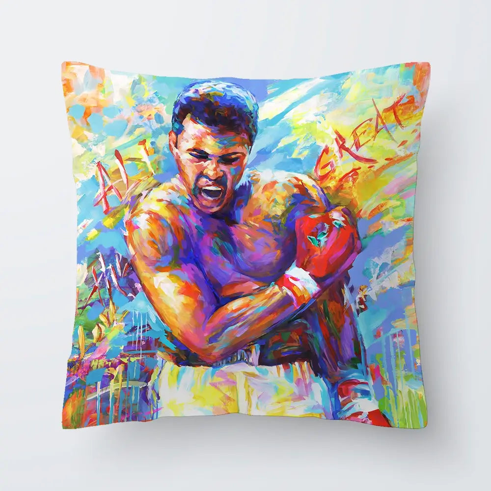 Muhammad Ali Cushion Muhammad Ali Cushion wall art product Leon Devenice