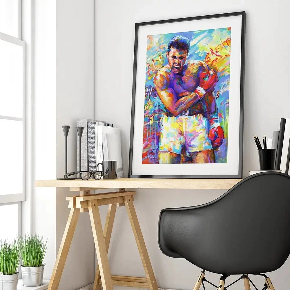 Muhammad Ali Framed Art Print Muhammad Ali Framed Art Print wall art product Leon Devenice