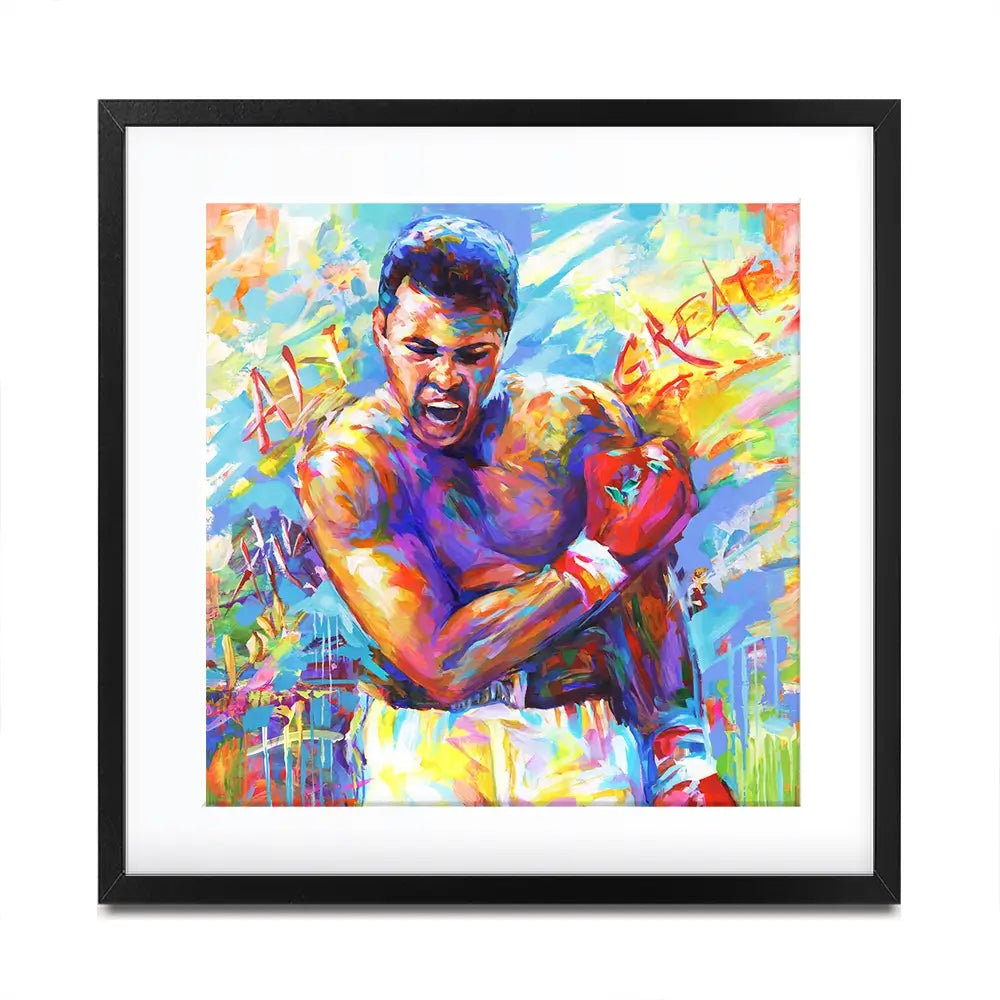 Muhammad Ali Square Framed Art Print Muhammad Ali Square Framed Art Print wall art product Leon Devenice