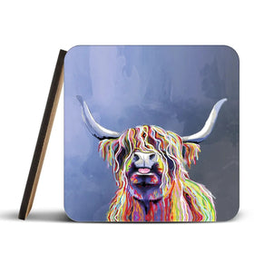Multicolour Highland Cow Coaster Set Multicolour Highland Cow Coaster Set | Multicolour Highland Cow Art wall art product Independent