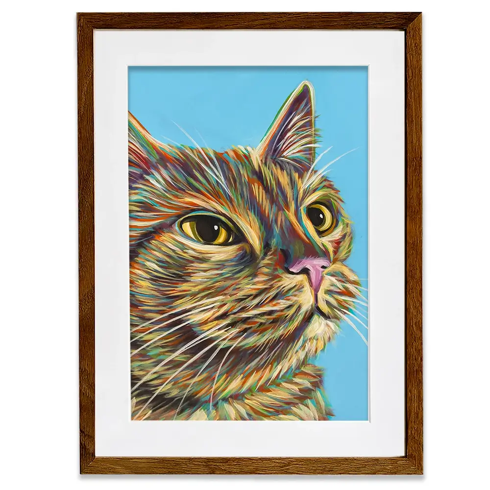 Multicoloured Cat Framed Art Print Multicoloured Cat Framed Art Print wall art product Carolee Vitaletti