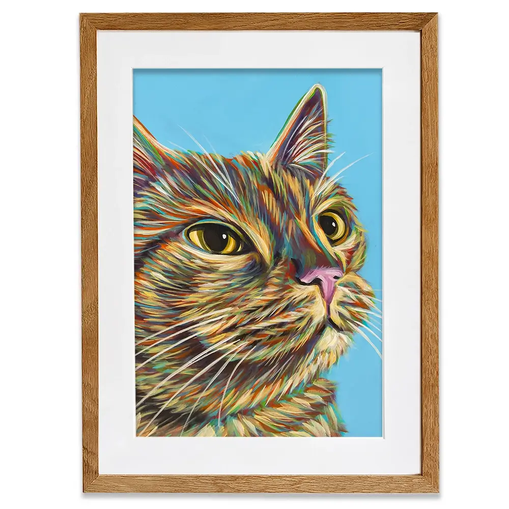 Multicoloured Cat Framed Art Print Multicoloured Cat Framed Art Print wall art product Carolee Vitaletti