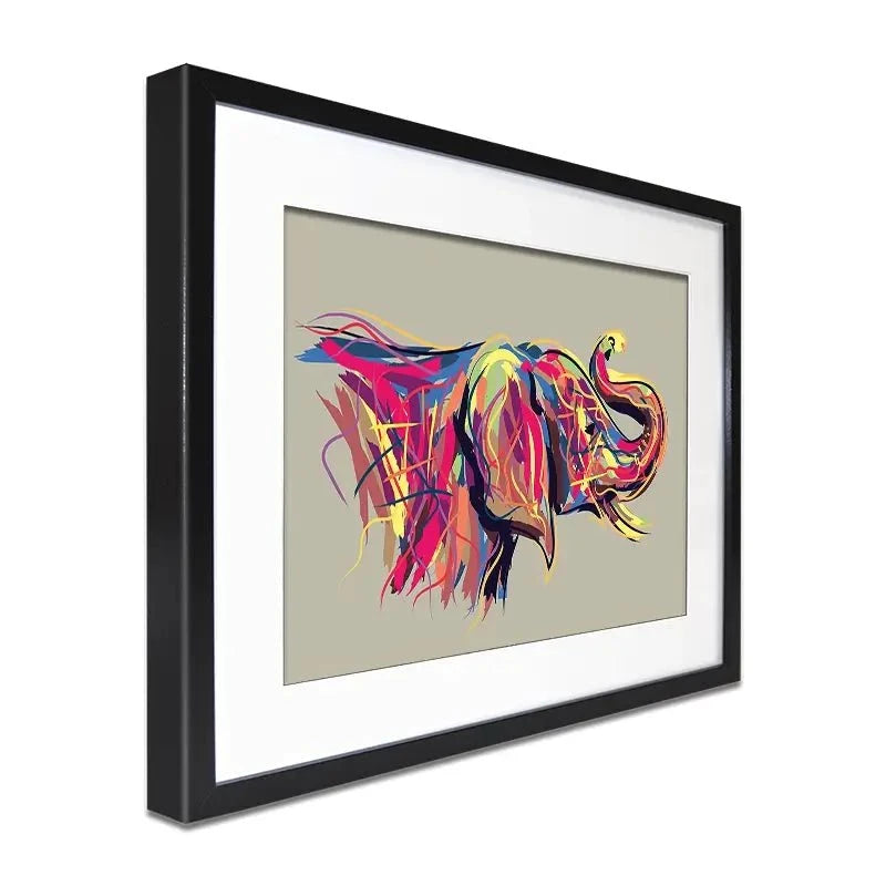 Multicoloured Elephant Framed Art Print Multicoloured Elephant Framed Art Print wall art product PrathapGopal / Shutterstock