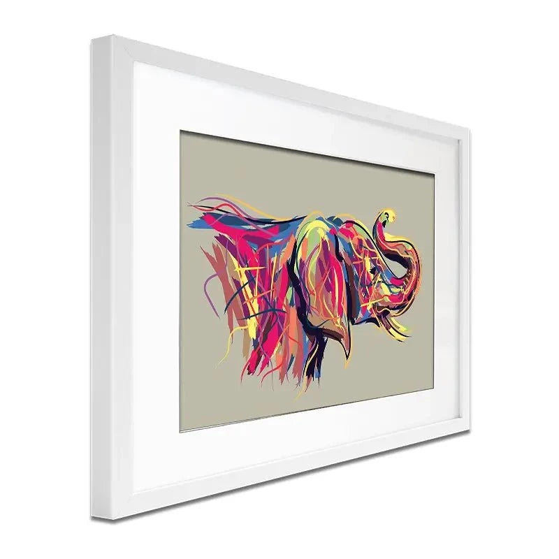 Multicoloured Elephant Framed Art Print Multicoloured Elephant Framed Art Print wall art product PrathapGopal / Shutterstock