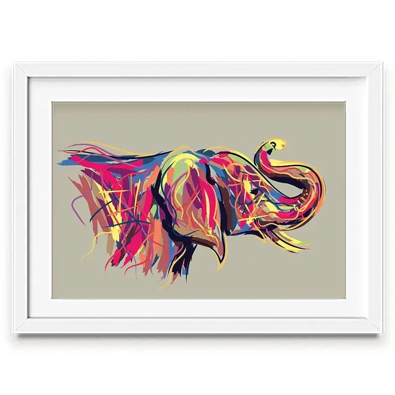 Multicoloured Elephant Framed Art Print Multicoloured Elephant Framed Art Print wall art product PrathapGopal / Shutterstock