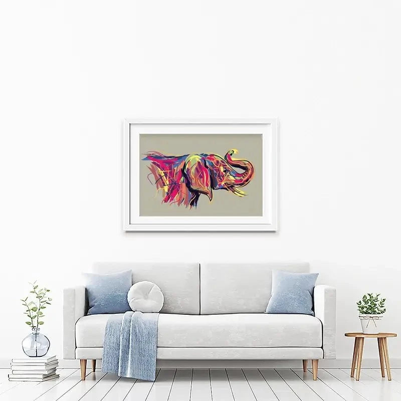 Multicoloured Elephant Framed Art Print Multicoloured Elephant Framed Art Print wall art product PrathapGopal / Shutterstock