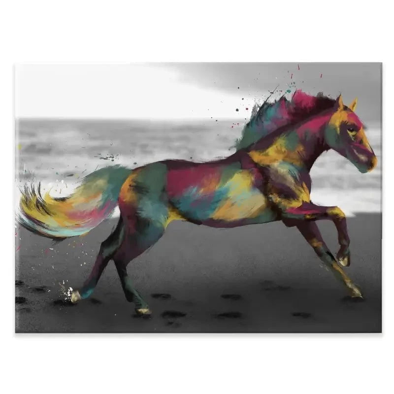 Multicoloured Horse Canvas Print Multicoloured Horse Canvas Print wall art product Aimee Linzi