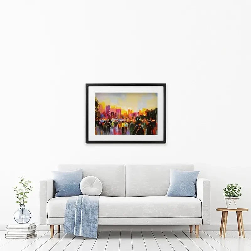 Multicoloured New York Framed Art Print Multicoloured New York Framed Art Print wall art product Maria Moretti