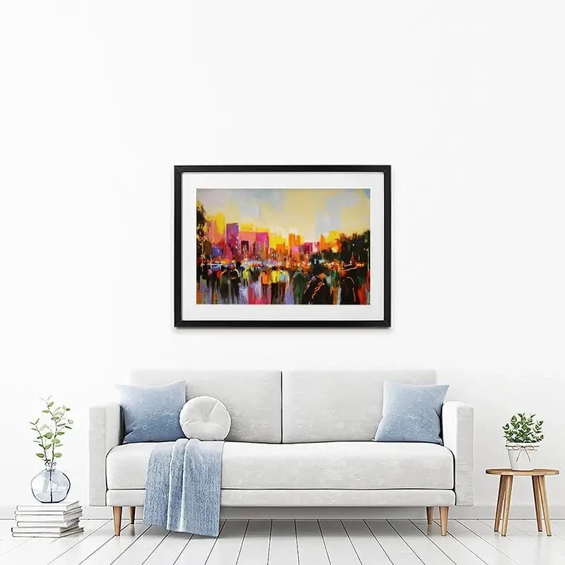 Multicoloured New York Framed Art Print Multicoloured New York Framed Art Print wall art product Maria Moretti