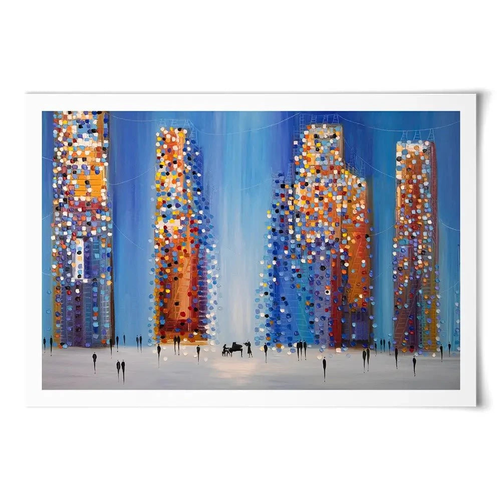 Music In The City Art Print Music In The City Art Print wall art product Ekaterina Ermilkina