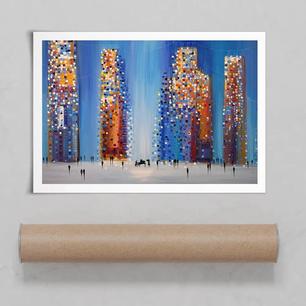 Music In The City Art Print Music In The City Art Print wall art product Ekaterina Ermilkina