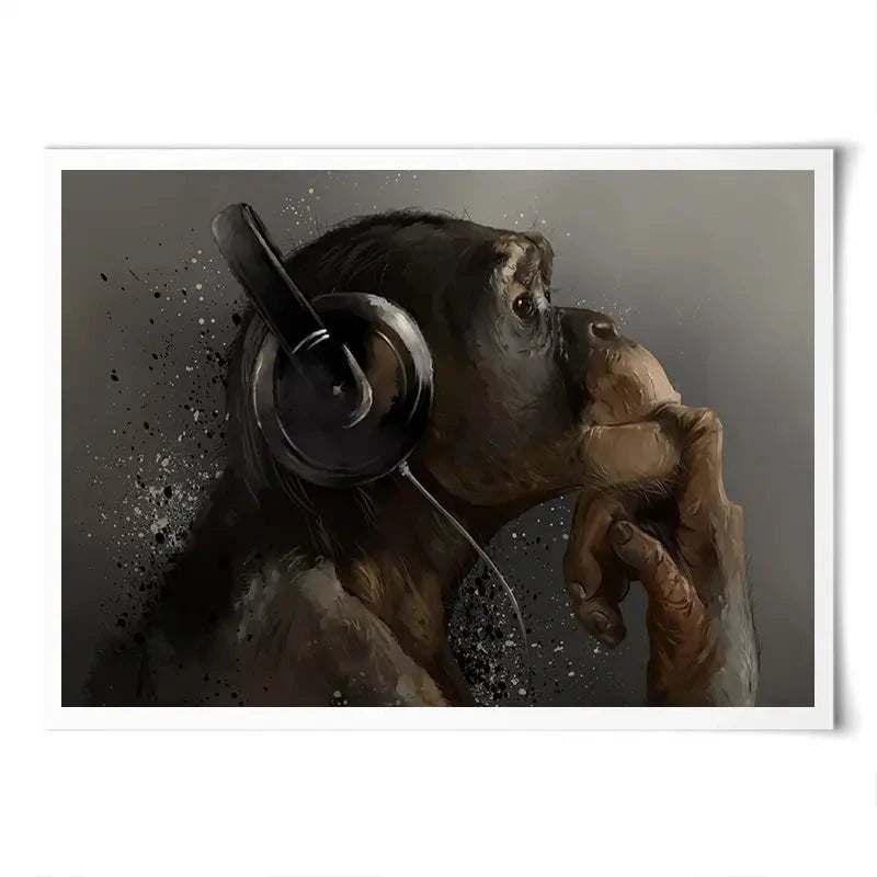 Musical Chimpanzee Art Print Musical Chimpanzee Art Print wall art product Lorri Kajenna / Shutterstock
