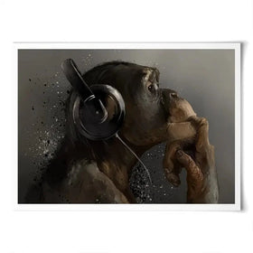Musical Chimpanzee Art Print Musical Chimpanzee Art Print wall art product Lorri Kajenna / Shutterstock