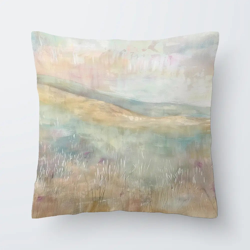 Muted Spring Landscape 1 Cushion Muted Spring Landscape 1 Cushion wall art product Art Print Shop