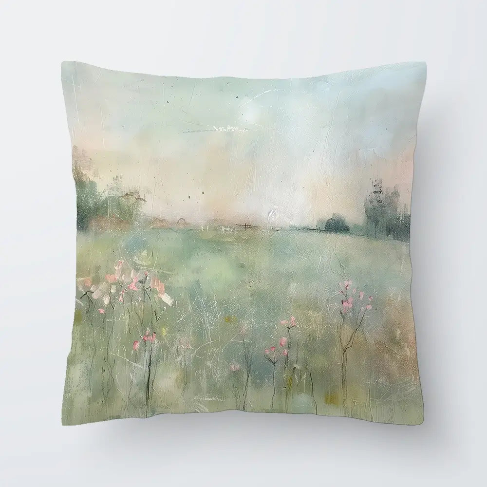 Muted Spring Landscape 2 Cushion Muted Spring Landscape 2 Cushion wall art product Art Print Shop