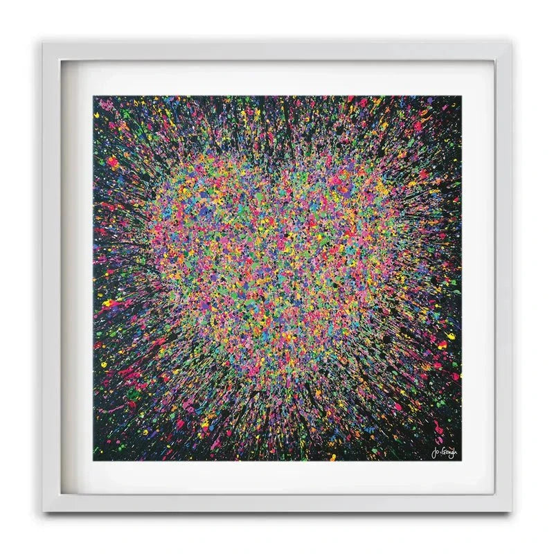 My Heart Is Bursting With Love Framed Art Print My Heart Is Bursting With Love Framed Art Print wall art product Jo Gough