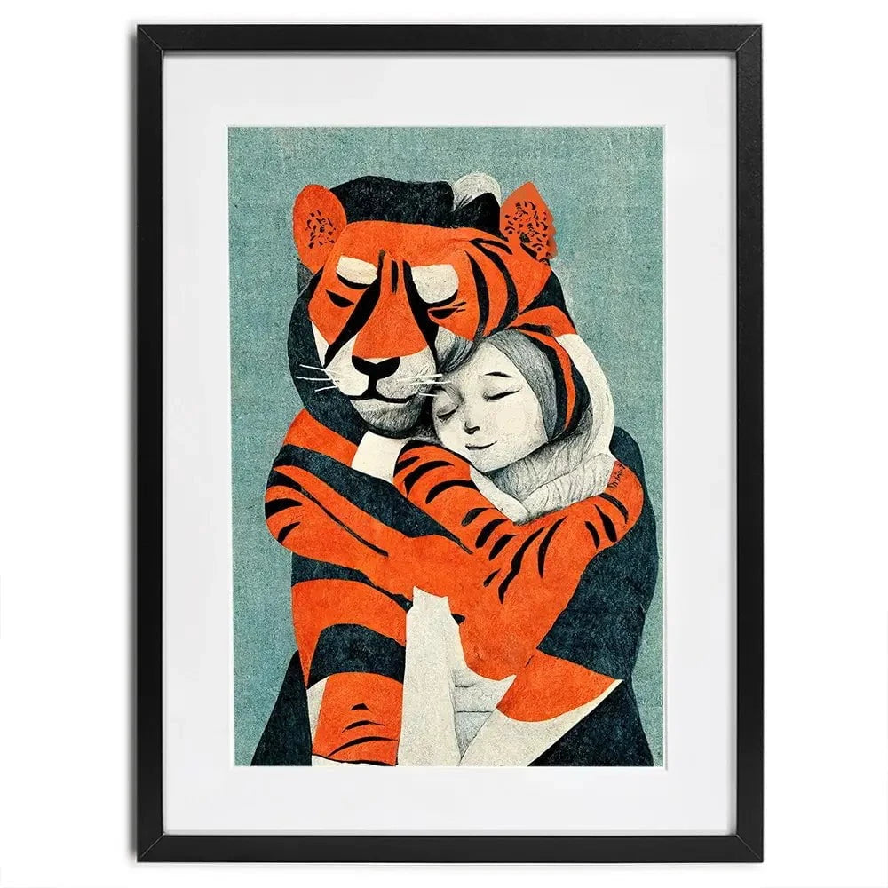 My Tiger And Me Framed Art Print My Tiger And Me Framed Art Print wall art product Treechild
