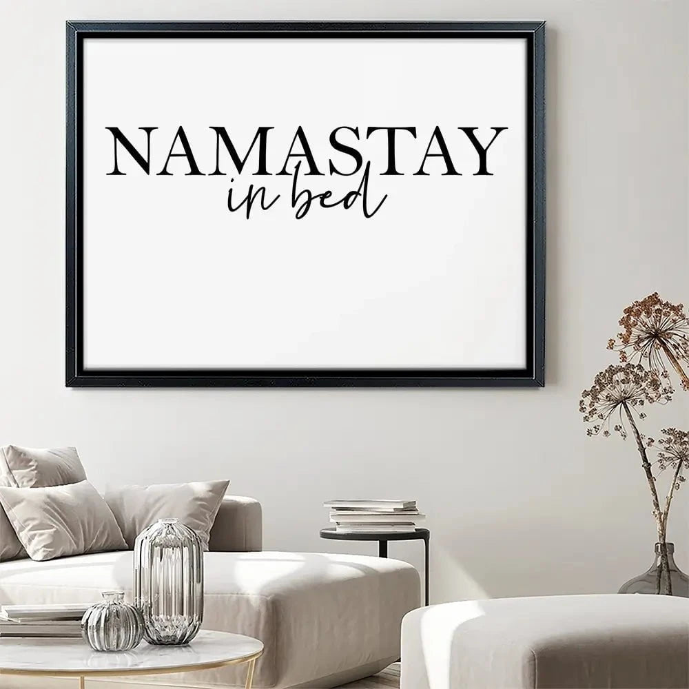 Namastay In Bed Canvas Print Namastay In Bed Canvas Print wall art product K Lyon