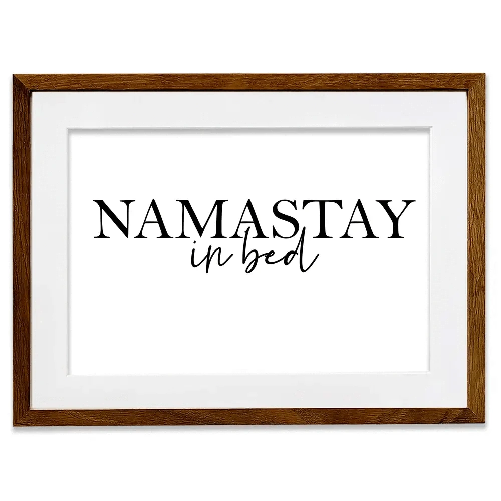 Namastay In Bed Framed Art Print Namastay In Bed Framed Art Print wall art product K Lyon