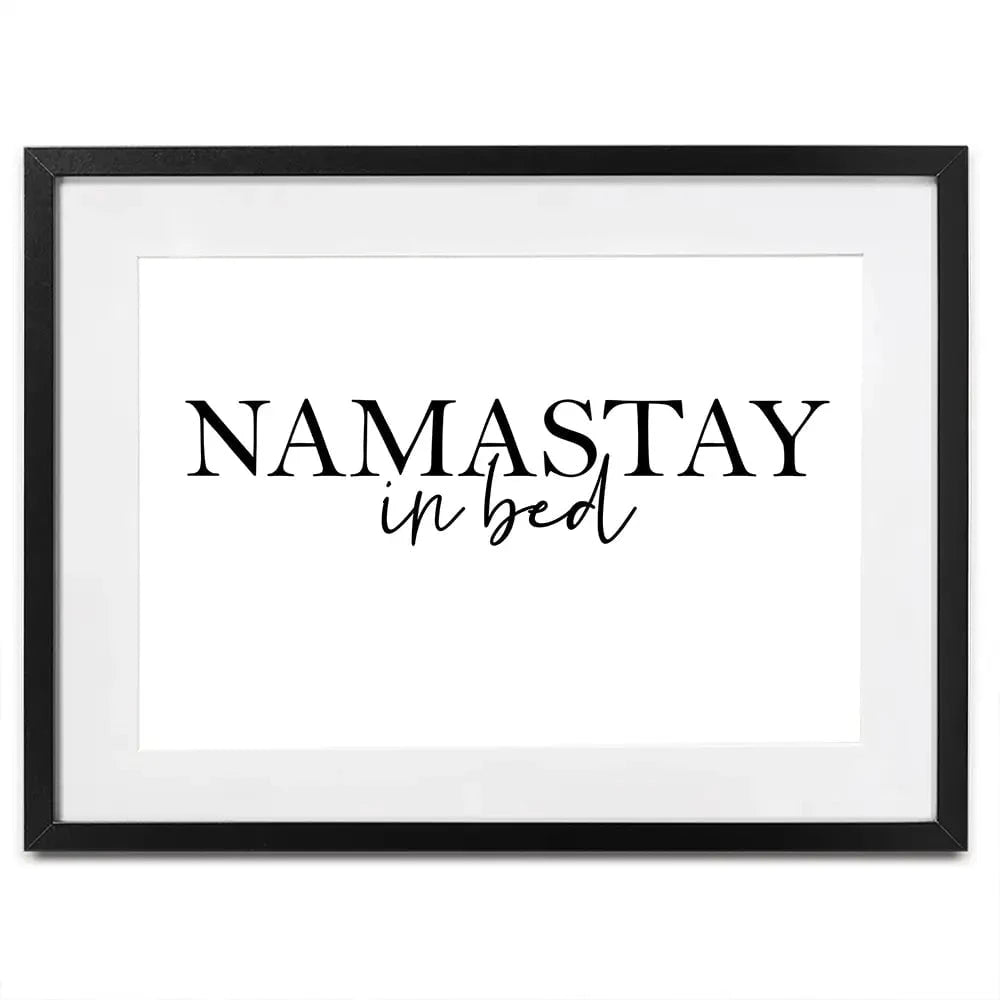Namastay In Bed Framed Art Print Namastay In Bed Framed Art Print wall art product K Lyon