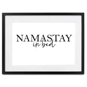 Namastay In Bed Framed Art Print Namastay In Bed Framed Art Print wall art product K Lyon
