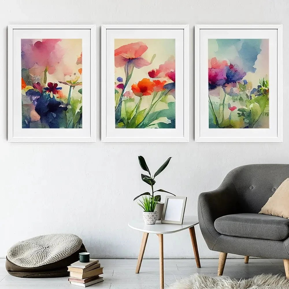Nature In Watercolour Framed Art Print Trio Nature In Watercolour Framed Art Print Trio wall art product artisticanarchy / Shutterstock