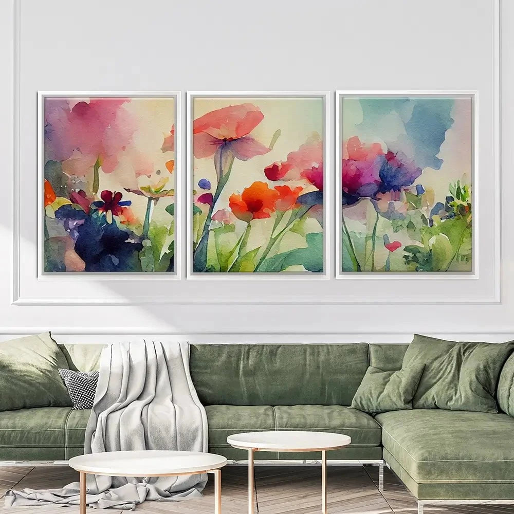 Nature In Watercolour Trio Canvas Print Nature In Watercolour Trio Canvas Print wall art product artisticanarchy / Shutterstock