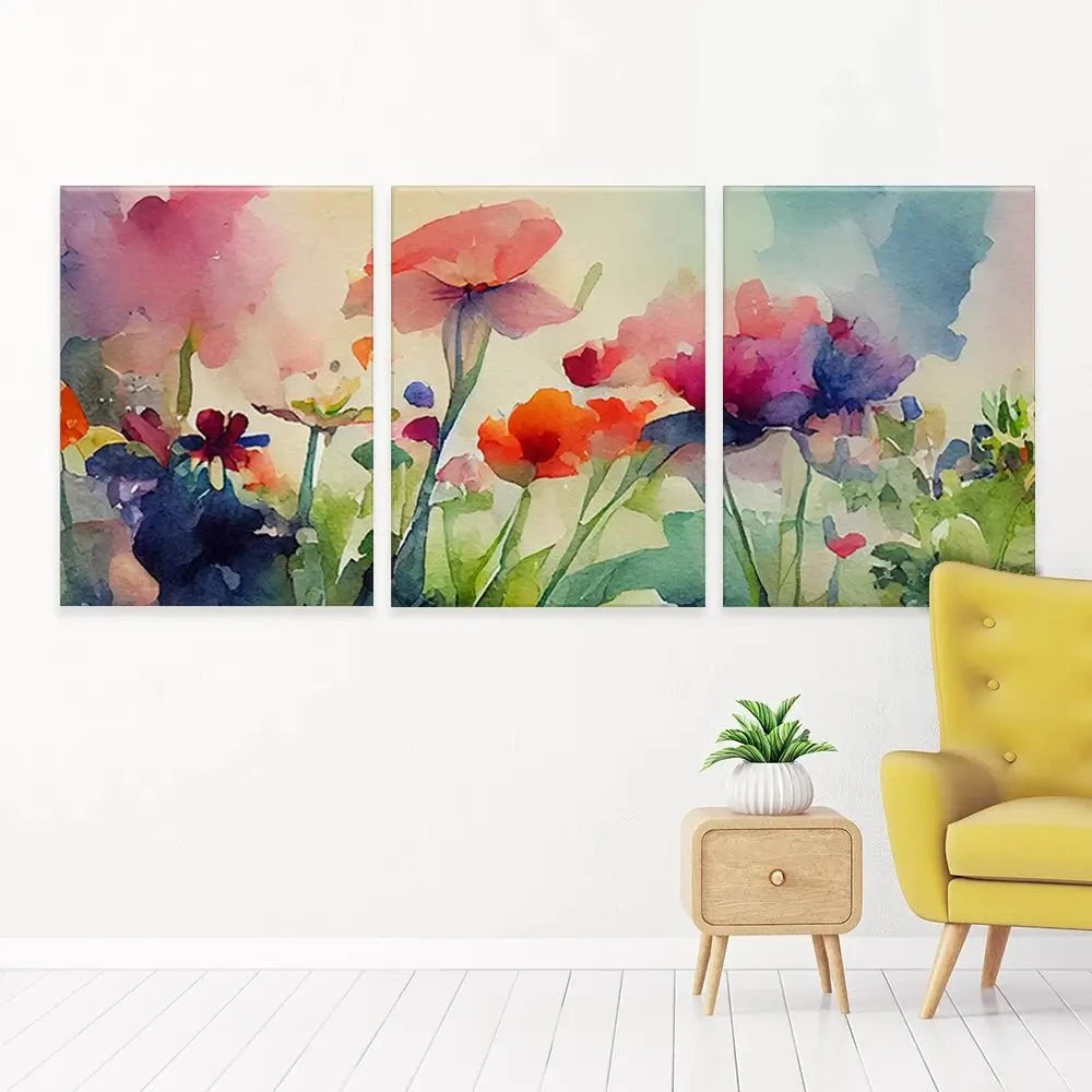 Nature In Watercolour Trio Canvas Print Nature In Watercolour Trio Canvas Print wall art product artisticanarchy / Shutterstock