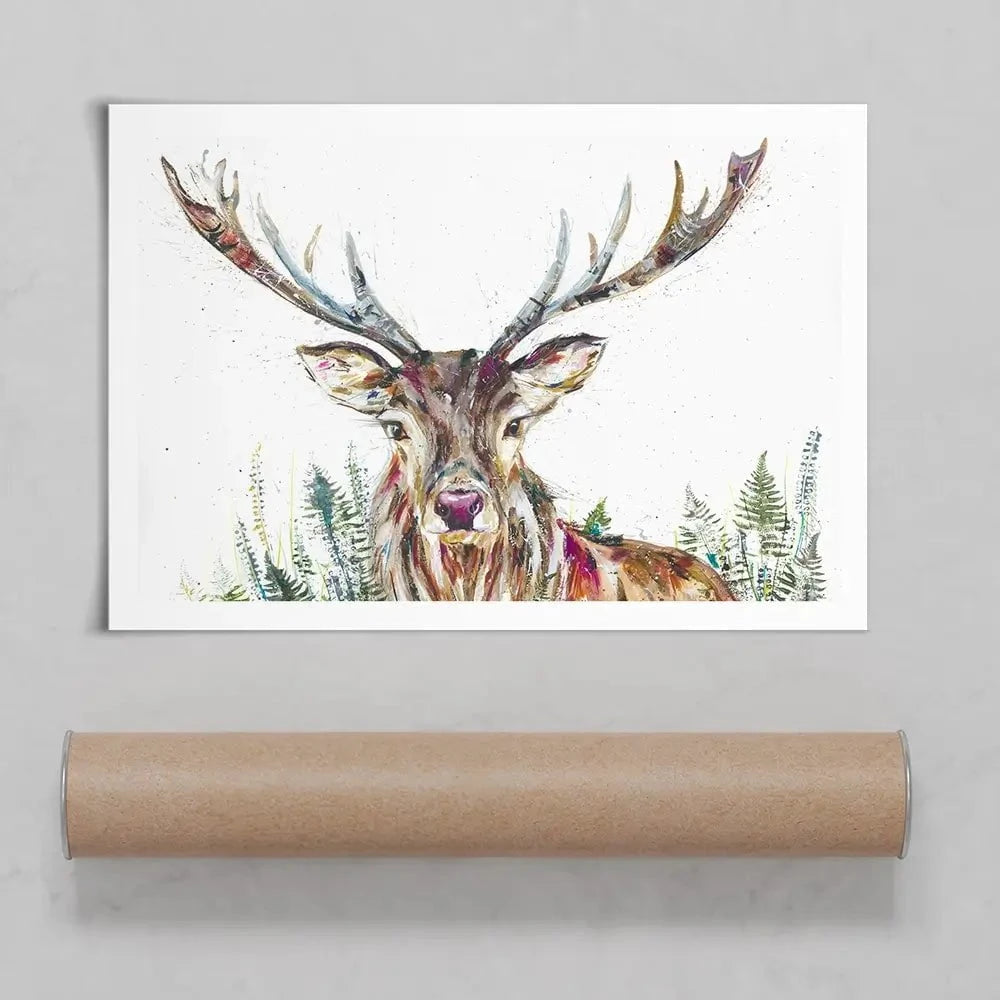 Nature Stag Art Print Nature Stag Art Print wall art product Nicola Jane Rowles