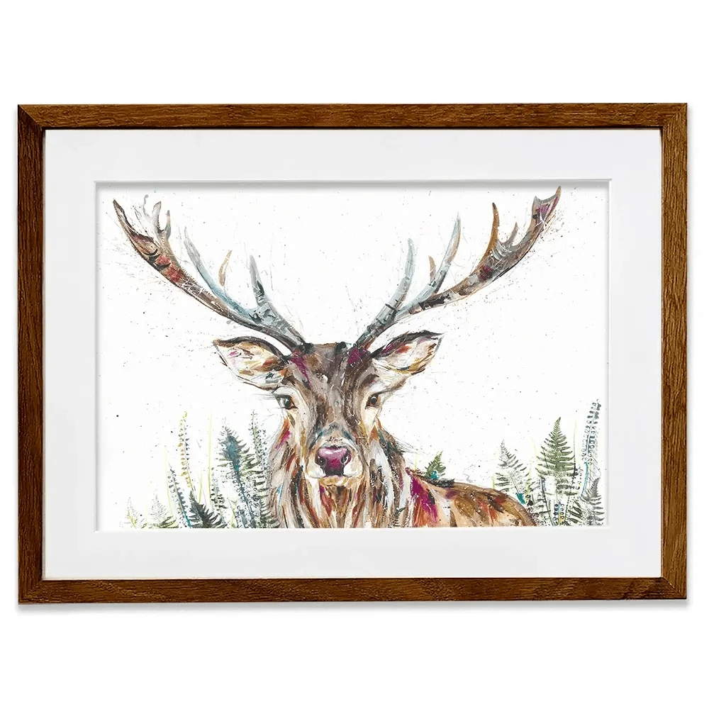 Nature Stag Framed Art Print Nature Stag Framed Art Print wall art product Nicola Jane Rowles