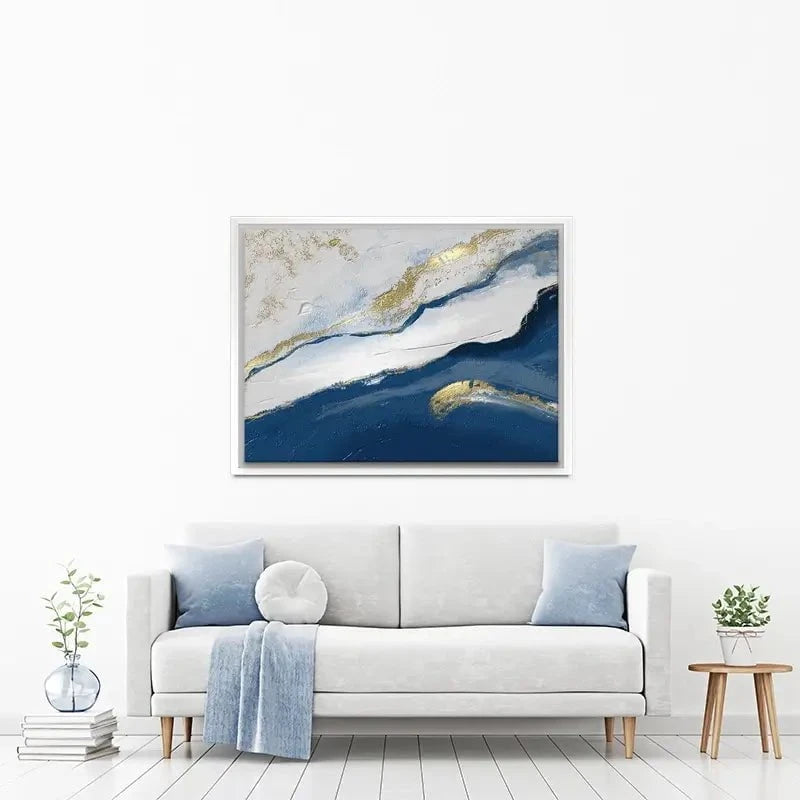 Navy And White Canvas Print Navy And White Canvas Print wall art product Muzi pear studio / Shutterstock