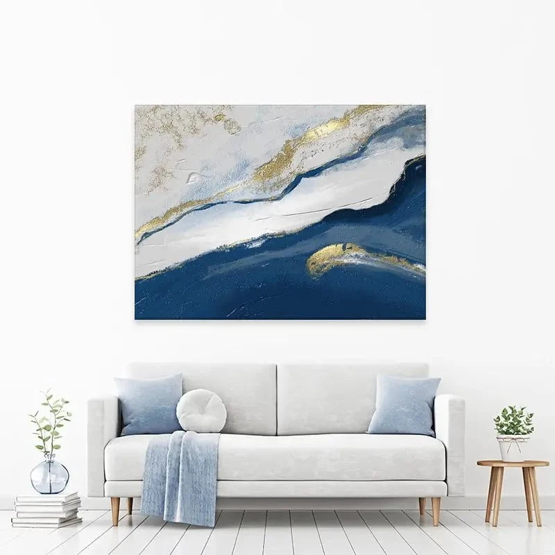 Navy And White Canvas Print Navy And White Canvas Print wall art product Muzi pear studio / Shutterstock