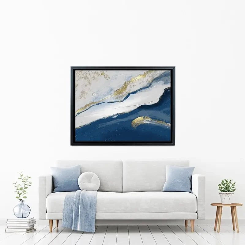 Navy And White Canvas Print Navy And White Canvas Print wall art product Muzi pear studio / Shutterstock