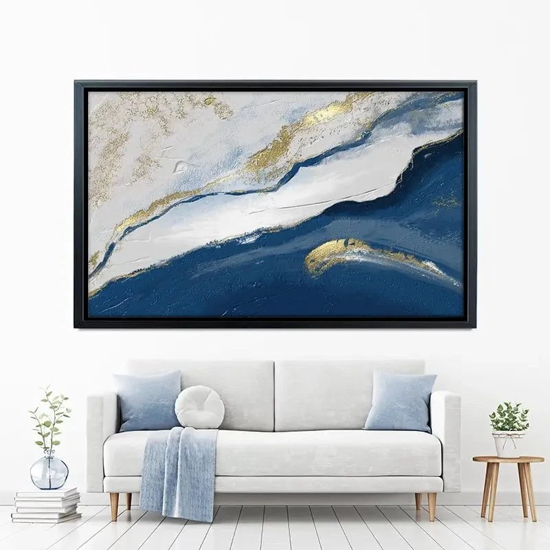Navy And White Canvas Print Navy And White Canvas Print wall art product Muzi pear studio / Shutterstock