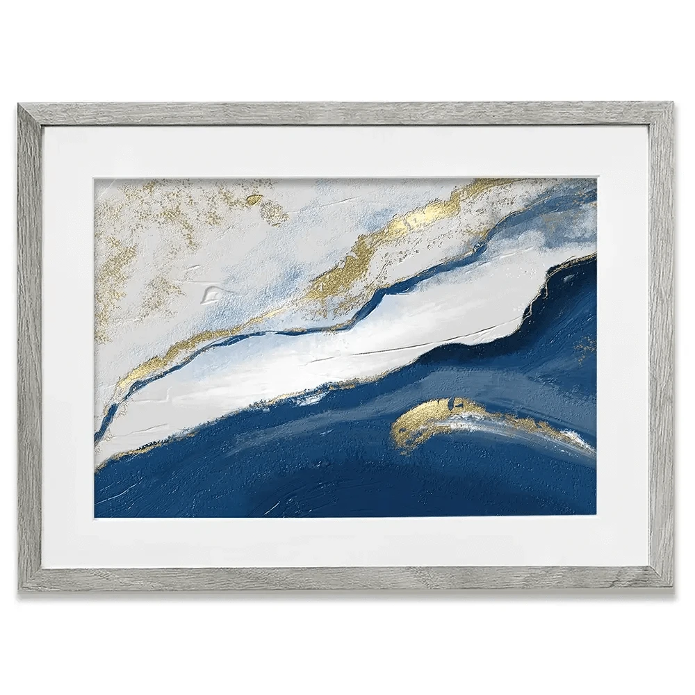 Navy And White Framed Art Print Navy And White Framed Art Print wall art product Muzi pear studio / Shutterstock