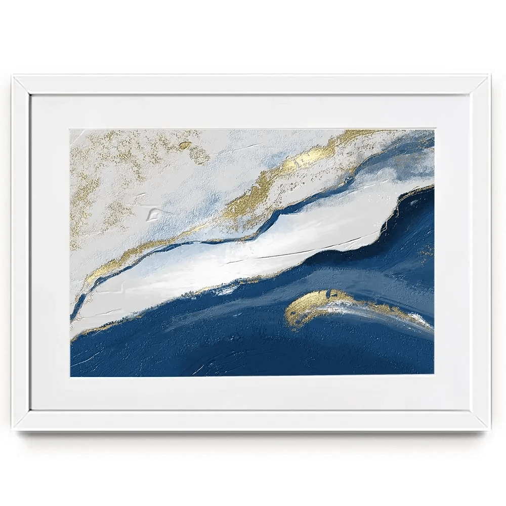 Navy And White Framed Art Print Navy And White Framed Art Print wall art product Muzi pear studio / Shutterstock