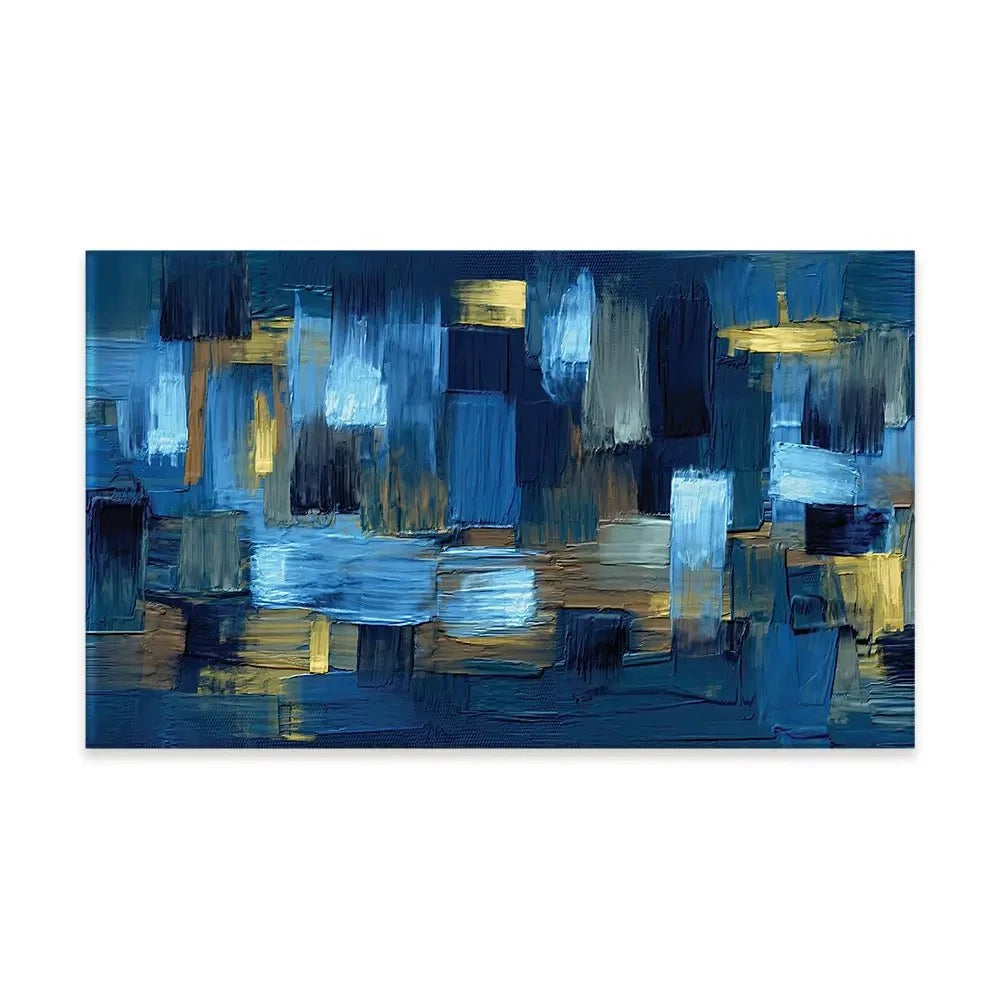 Navy Brush Strokes Canvas Print Navy Brush Strokes Canvas Print | Navy Canvas Art Print | Navy Canvas wall art product artGALINI at pm.me / Shutterstock